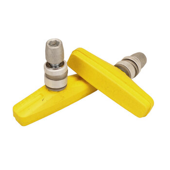 Kool Stop KOOL STOP Tuff composite mags THREADED V-brake U-brake pads YELLOW (PAIR)