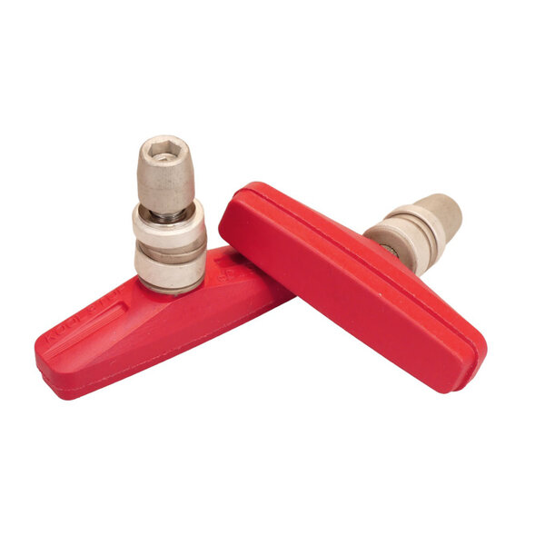 Kool Stop KOOL STOP Tuff composite mags THREADED V-brake U-brake pads RED (PAIR)