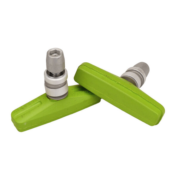 Kool Stop KOOL STOP Tuff composite mags THREADED V-brake U-brake pads LIME GREEN (PAIR)