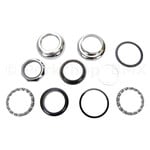 Tange-Seiki Tange Passage ISO ROAD BIKE bicycle headset - 1" threaded, 30.2mm cup, 26.4mm crown race - CHROME