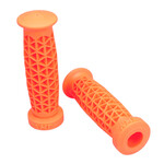 A'ME AME Super Soft Supersoft BMX or MTB low flange bicycle grips - FLUORESCENT ORANGE