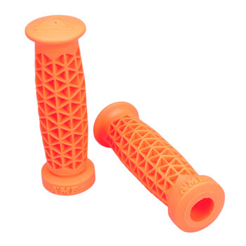 A'ME AME Super Soft Supersoft BMX or MTB low flange bicycle grips - FLUORESCENT ORANGE