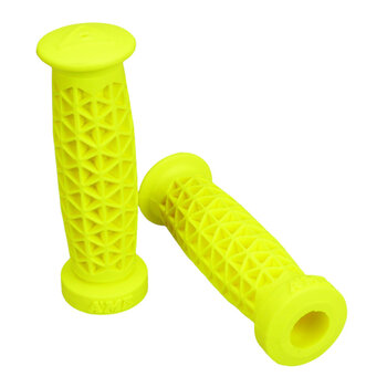 A'ME AME Super Soft Supersoft BMX or MTB low flange bicycle grips - FLUORESCENT YELLOW