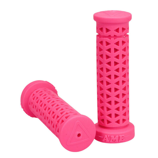 A'ME A'ME Zone bicycle BMX MTB flangeless grips (SOFT) - FLUORESCENT PINK