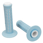 A'ME AME old school BMX Unitron bicycle grips - BABY BLUE over WHITE