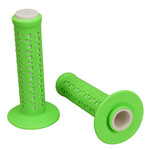 A'ME AME old school BMX Unitron bicycle grips - FLUORESCENT GREEN over WHITE