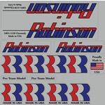 Robinson Robinson BMX decal set 1987-1989 - CHROME with BLACK outline