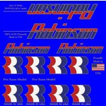 Robinson Robinson BMX decal set 1987-1989 - CLEAR with GOLD outline (for painted frames)