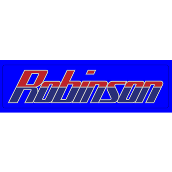 Robinson Robinson BMX 1987-1989 handlebar decal - CLEAR with SILVER outline (for painted frames)
