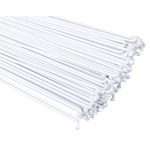 Porkchop BMX 194mm stainless steel bicycle spokes - 14 gauge (2.0mm) 75 ct WHITE