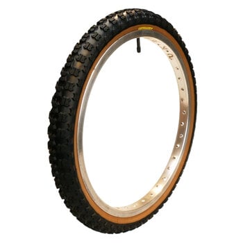 Tioga Tioga 20" x 2.125" Comp 3 retro YELLOW LABEL BMX bicycle skinwall tire - BLACK