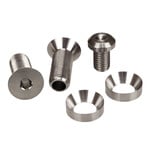 Porkchop BMX Titanium Crank Spindle Bolt / Washer Kit for NEW GT CR-MO Power Series Crankset (SILVER)