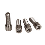 Porkchop BMX TITANIUM BMX Bicycle Stem Cap Bolt Set M8 X 1.25 X 24mm (11mm head) (Set of 4) SILVER