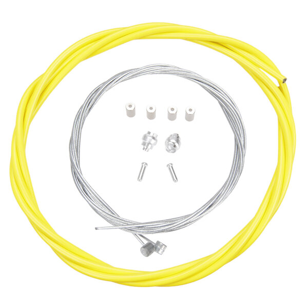 Porkchop BMX Premium Bicycle Brake Cable Kit for BMX/MTB - LEMON YELLOW