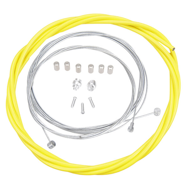 Porkchop BMX ACS Rotor Freestyle Bicycle Brake Cable Kit for BMX/MTB - LEMON YELLOW