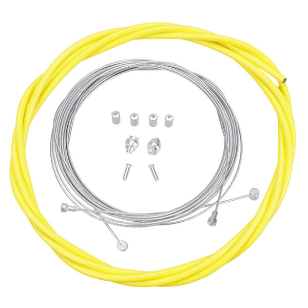 Porkchop BMX Bicycle Brake Cable Kit for Drop Bar Road - LEMON YELLOW