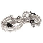 MKS MKS XC-III bear trap cage bicycle pedals 9/16" SILVER body / SILVER cage