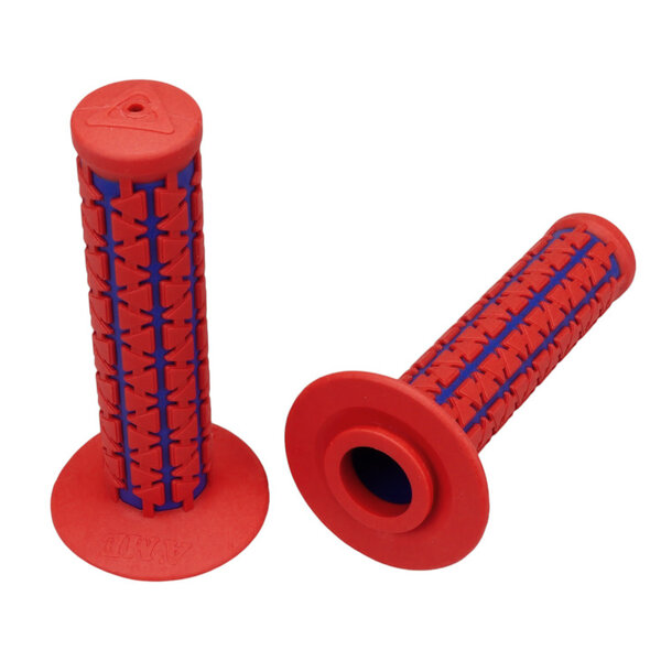 A'ME AME Dual old school BMX Duals bicycle grips - RED over BLUE