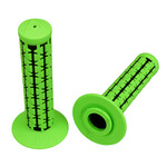 A'ME AME Dual old school BMX Duals bicycle grips - FLUORESCENT GREEN over BLACK