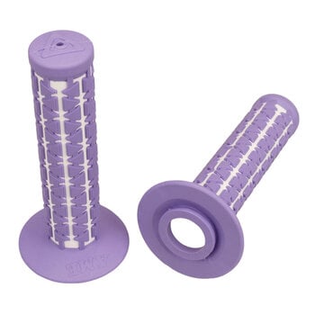 A'ME AME Dual old school BMX Duals bicycle grips - LAVENDER over WHITE