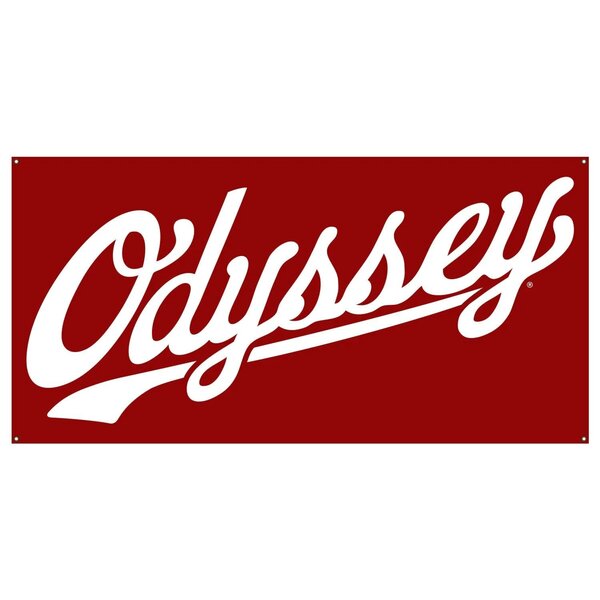 Odyssey Odyssey BMX Slugger Logo banner (6'x3') - RED/WHITE