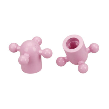 Porkchop BMX Porkchop BMX Iliad Faucet old school BMX bicycle valve caps - PASTEL PINK