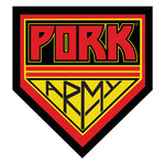 Porkchop BMX Porkchop BMX "Pork Army" decal - 3 1/4" x 3 1/2" - RED/BLACK/YELLOW