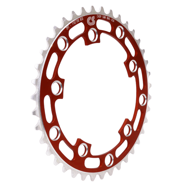 Chop Saw USA Chop Saw I 39T BMX Single Speed Bicycle Chainring 110/130 bcd - RED ANODIZED