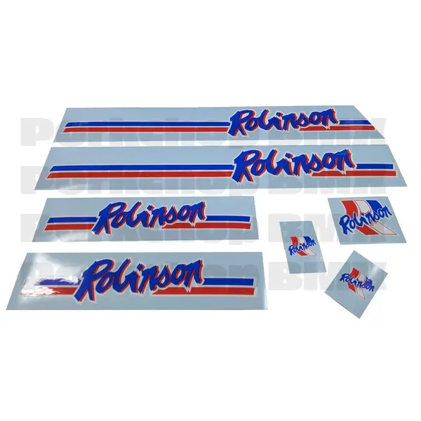 Robinson Robinson BMX decal set 1985-86 - RED and BLUE on WHITE