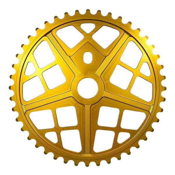 S&M S&M Bikes 44T Motoman BMX sprocket chainwheel BRIGHT GOLD