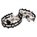 MKS MKS XC-III bear trap cage bicycle pedals 1/2" SILVER body / BLACK cage