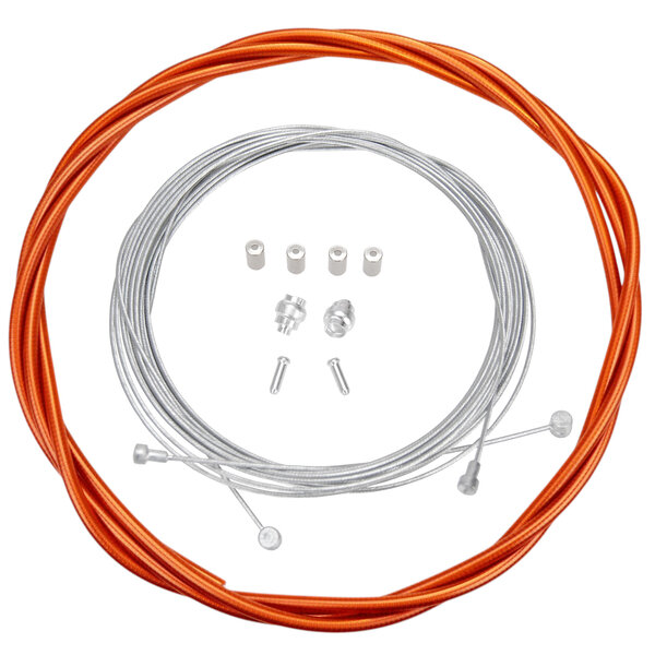 Porkchop BMX Bicycle Brake Cable Kit for Drop Bar Road - CLEAR RED