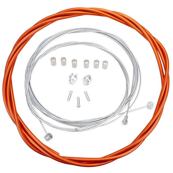 Porkchop BMX ACS Rotor Freestyle Bicycle Brake Cable Kit for BMX/MTB - CLEAR RED