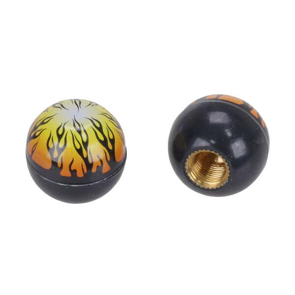 Trik Topz Bicycle Valve Caps (pair) - FIRE BALL