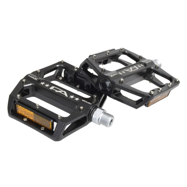 Free Agent Free Agent 9/16" SEALED aluminum platform BMX bicycle pedals w/ CR-MO axles  - BLACK