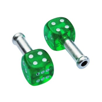 Trik Topz Dice Bicycle Brake Cable End Tips (pair) CLEAR GREEN