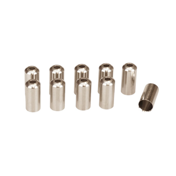Porkchop BMX Nickel plated brass bicycle 5mm brake cable ferrules (PACK OF 10) SILVER