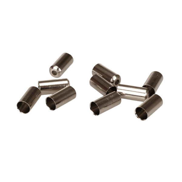 Porkchop BMX Nickel plated brass bicycle 5mm brake cable ferrules (PACK OF 10) SILVER