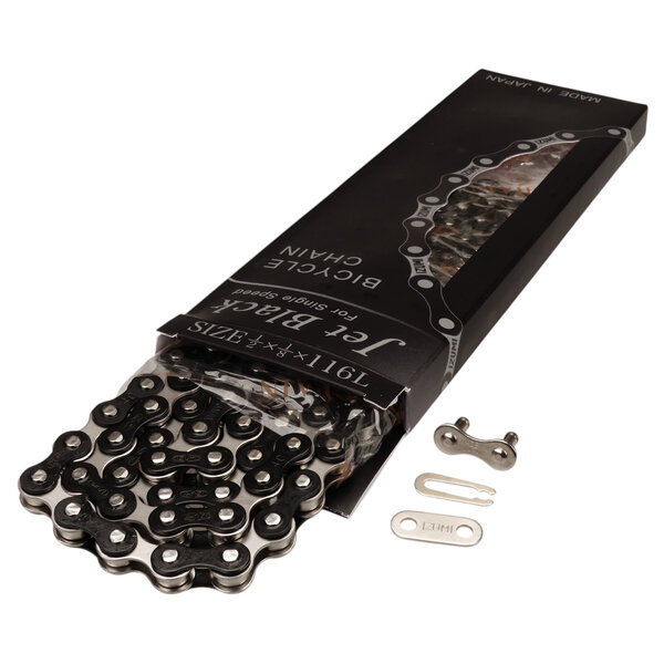 Izumi Izumi BMX bicycle single speed chain 1/2" X 1/8" 116L BLACK / NICKEL