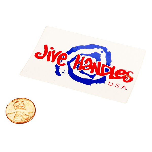 Neal Enterprises Jive Handles sticker decal (2 7/8" X 1 15/16") - WHITE - NOS!