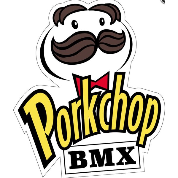 Porkchop BMX Porkchop BMX "Julius P" decal sticker 2 1/2" x 3" on WHITE