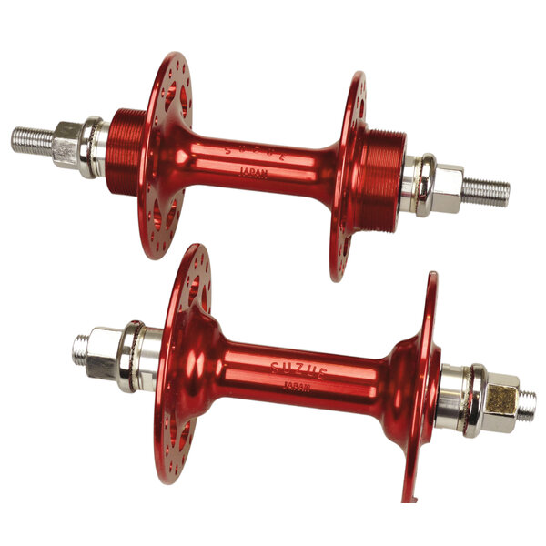 Suzue 36H 3/8" axle flip flop sealed bearing single speed BMX bicycle hubset RED