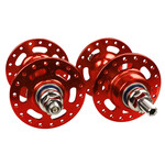 Suzue 36H 3/8" axle flip flop sealed bearing single speed BMX bicycle hubset RED