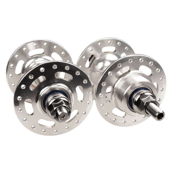 Suzue 36H 3/8" axle flip flop sealed bearing single speed BMX bicycle hubset SILVER