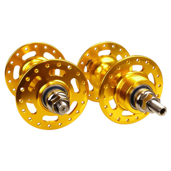 Suzue 36H 3/8" axle flip flop sealed bearing single speed BMX bicycle hubset GOLD