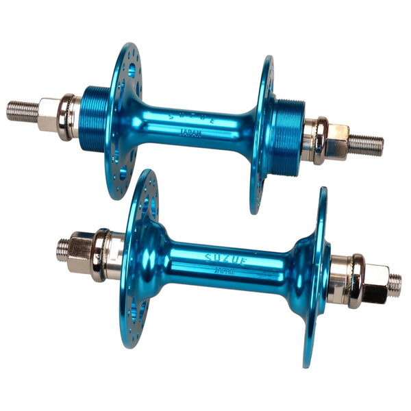 Suzue 36H 3/8" axle flip flop sealed bearing single speed BMX bicycle hubset BRIGHT DIP BLUE