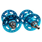 Suzue 36H 3/8" axle flip flop sealed bearing single speed BMX bicycle hubset BRIGHT DIP BLUE