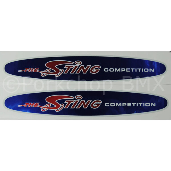 Schwinn 1980-82 Schwinn Sting Competition Comp frame downtube decals (PAIR)