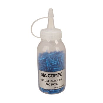 Dia-Compe Dia-Compe brake cable end crimps tips - BLUE - BOTTLE OF 500