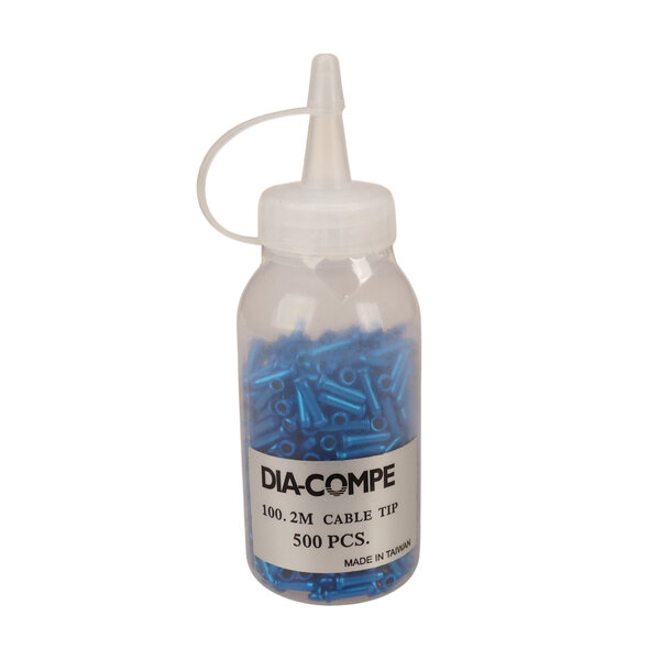 Dia-Compe Dia-Compe brake cable end crimps tips - BLUE - BOTTLE OF 500